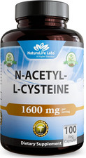 N-Acetyl-L-Cysteine NAC 1600 Mg   100 Capsules, Non-Gmo  Gluten-Free