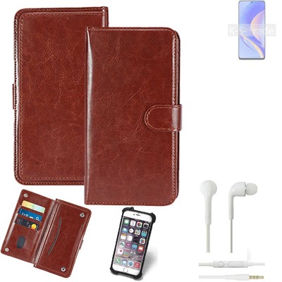 Handy Hülle für Huawei Enjoy 50 Pro + Earphones Flip Case Schutzhülle Klapp T