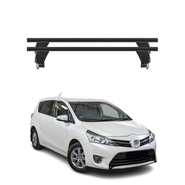 Menabo DachträGer GrundtäGer FüR Toyota Verso 2009-2018 50Kg Alu Schwarz 2 Tlg-image