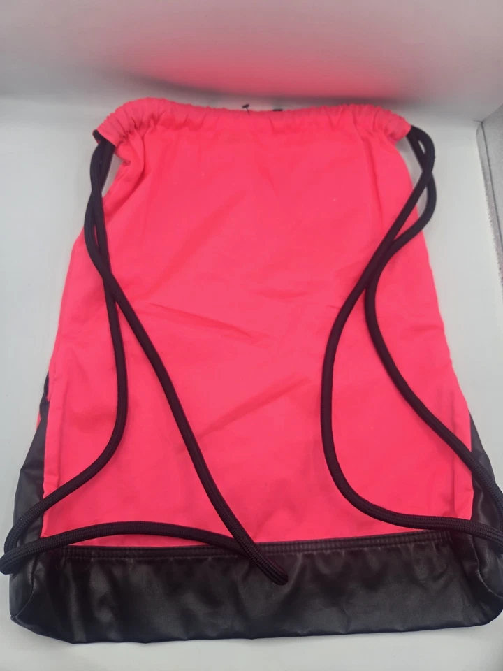 Nike Pink Black Draw String Backpack Bag Black Swish - Image 3 of 3