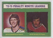 1973 O-Pee-Chee League Leaders Light Back Jim Schoenfeld Dave Schultz #137 04dk