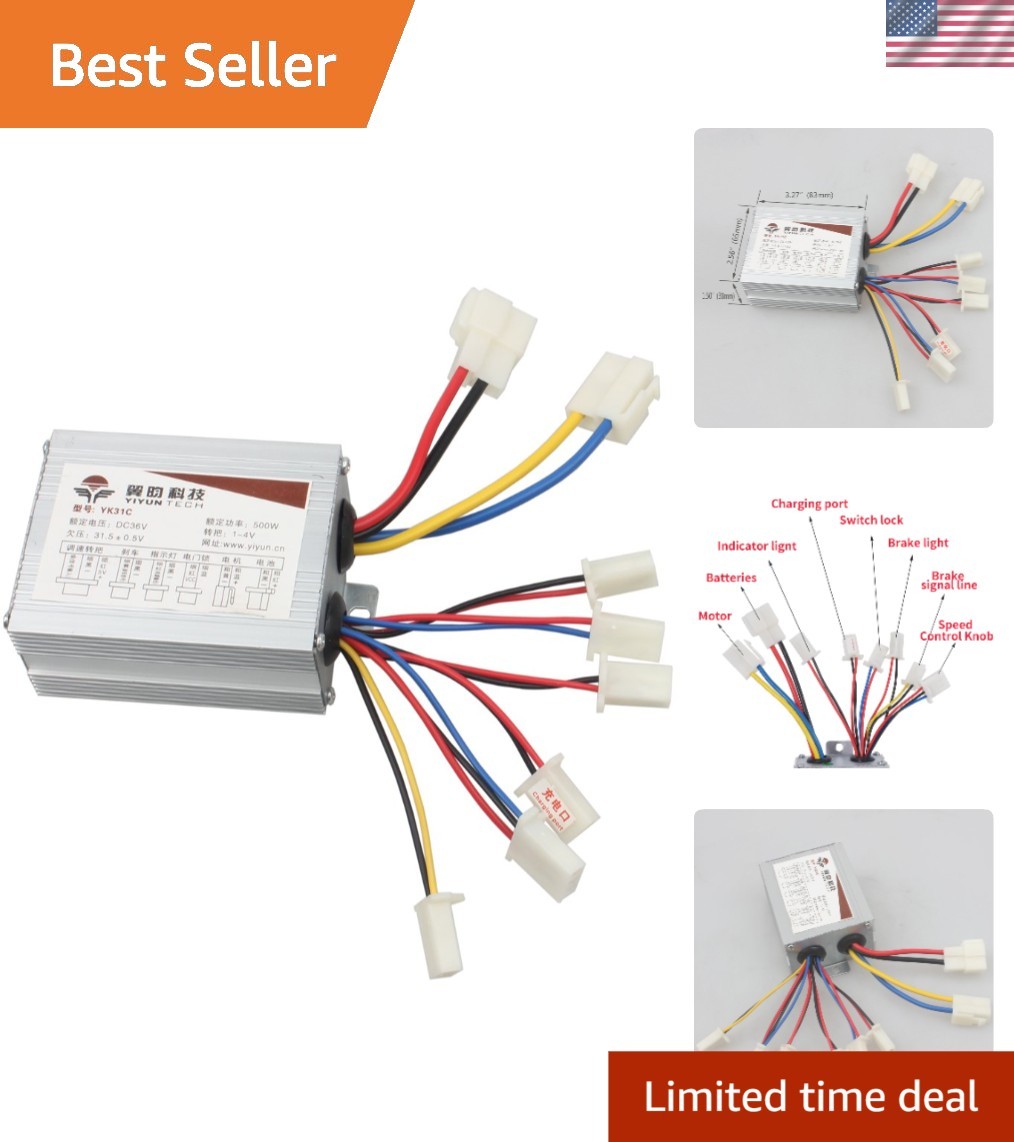 36V 500W Brush Motor Speed Controller for E-Bikes and Scoote