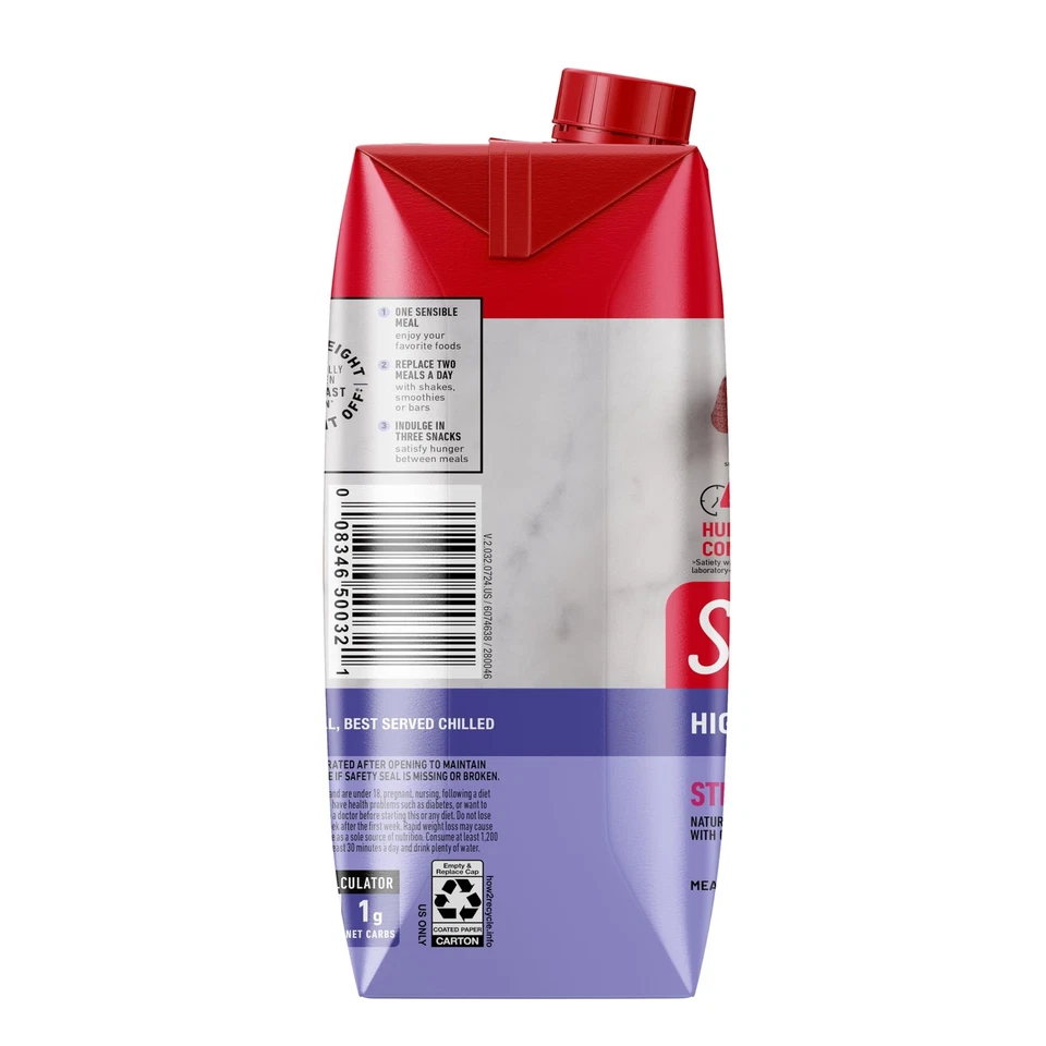 Batido de proteínas SlimFast, fresa - 20 g de proteína, batido de reemplazo de comidas listo para Foto 2 de 4