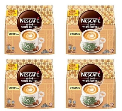 4x Nescafe White Coffee Original (15 Sticks x 33g) + DHL Express Shipping