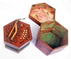 Cased 20 Button ANTIQUE 19th Cent CONCERTINA-Mrkd "Made In Germany" PLAYS NICELY