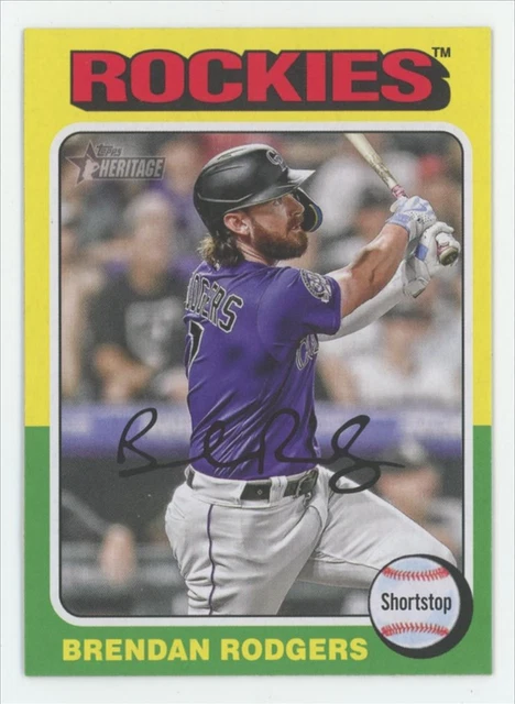 Brendan Rodgers 2024 Topps Heritage Mini SP #58 Colorado Rockies