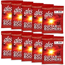 GHS Boomers Light Roundwound Electric Guitar Strings (10-Pack)