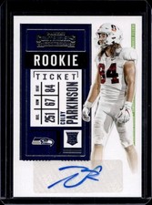 2020 Panini Contenders Colby Parkinson Auto RC Rookie Ticket #194 Seahawks