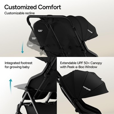 Mompush Lithe Double Stroller, Lightweight Side by Side for Newborn/Toddler  | eBay