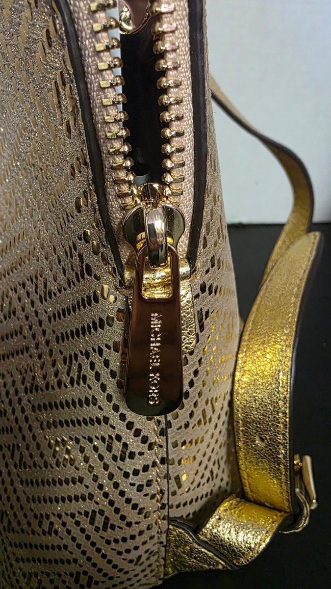 Michael Kors Adele Leather Backpack (USED) Michael Michael Kors Adele Leather Backpack - Gold - NEW w  main image 4