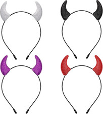 4 Pieces Halloween Devil Horns Headband Simple Style