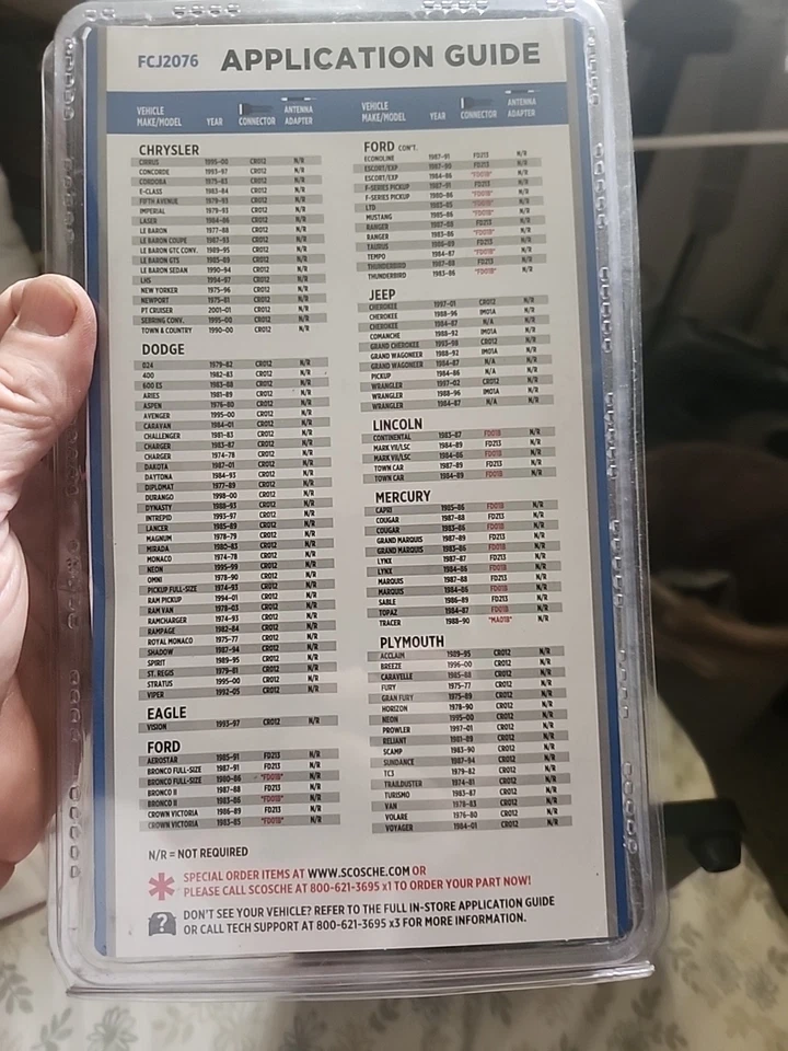  Scosche - FCJ2076 - Stereo Install Kit - Ford/Chrysler/Jeep 1974-01 - Image 4 of 4