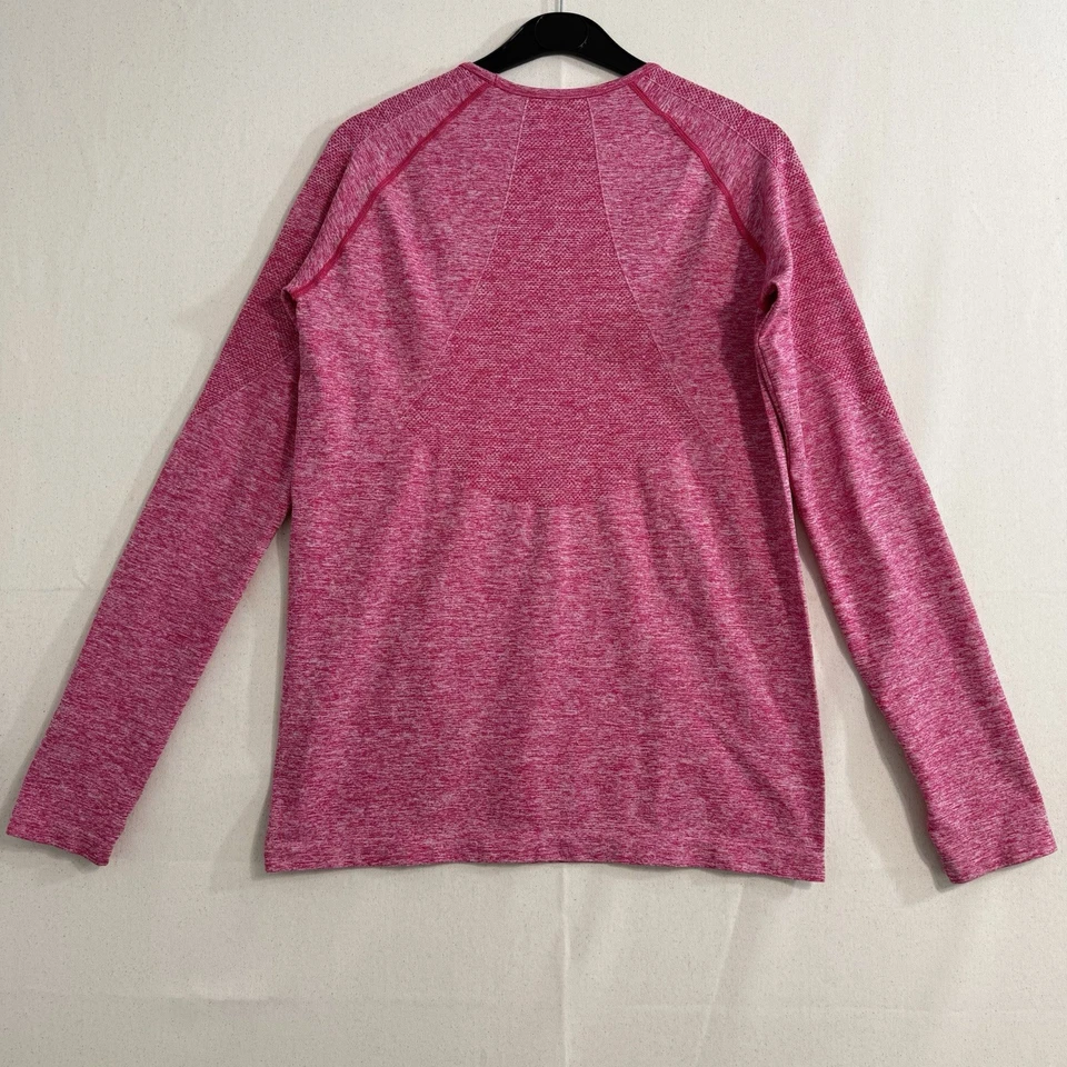 Camisa deportiva Haley para mujer Top atlética manga larga talla pequeña rosa agujeros para los pulgares Foto 2 de 4