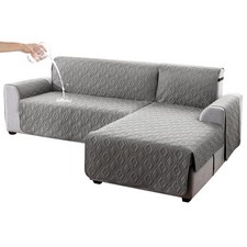 Genina 100 Waterproof L-Shaped Sectional Couch Cover for Dogs  Pets