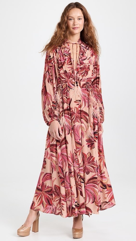 knee length dresses for ladies Ocean Tapestry Green Maxi Dress  The RiverLane