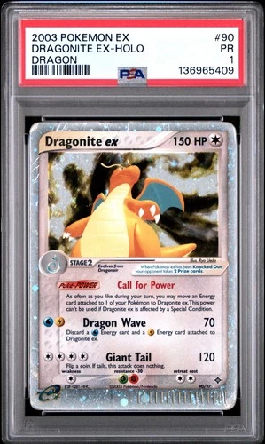PSA 1 PR 2003 Pokemon EX Dragon Dragonite EX Holo Foil 90/97
