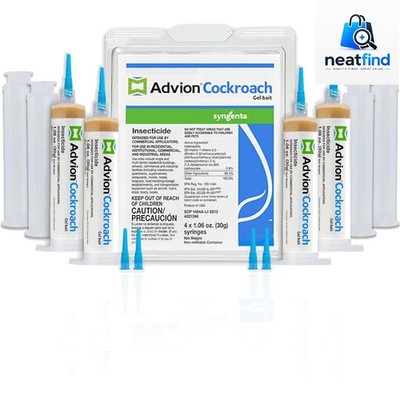 4-Tube Advion Gel for German Roach Elimination - Easy Application, Safe for Home