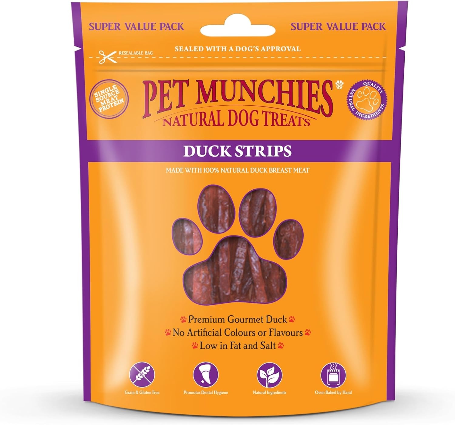 Pet Munchies Duck Strips Dog Treats, Value Pack Dog Chews with Natural Real Mea