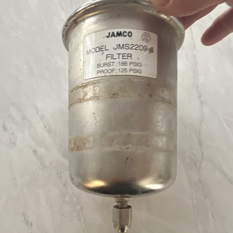 JAMCO JMS2209-8 Filter Model JMS2209 Burst 188 PSIG Proof 125 PSIG