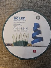 GE StayBright 300 LED Warm White /Green Wire Miniature Christmas String Lights