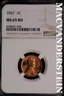 1957 Lincoln Wheat Cent- NGC-MS65 RD Gem Brilliant Uncirculated Luster #SLM338