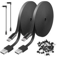2 Pack 20FT Power Extension Cable Compatible with Wyze Cam 20FT, Black