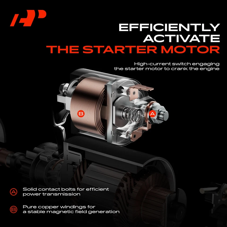 Interruptor solenoide de arranque A-Premium 12V para Suzuki Swift 1989-1994 Toyota Isuzu Foto 2 de 4