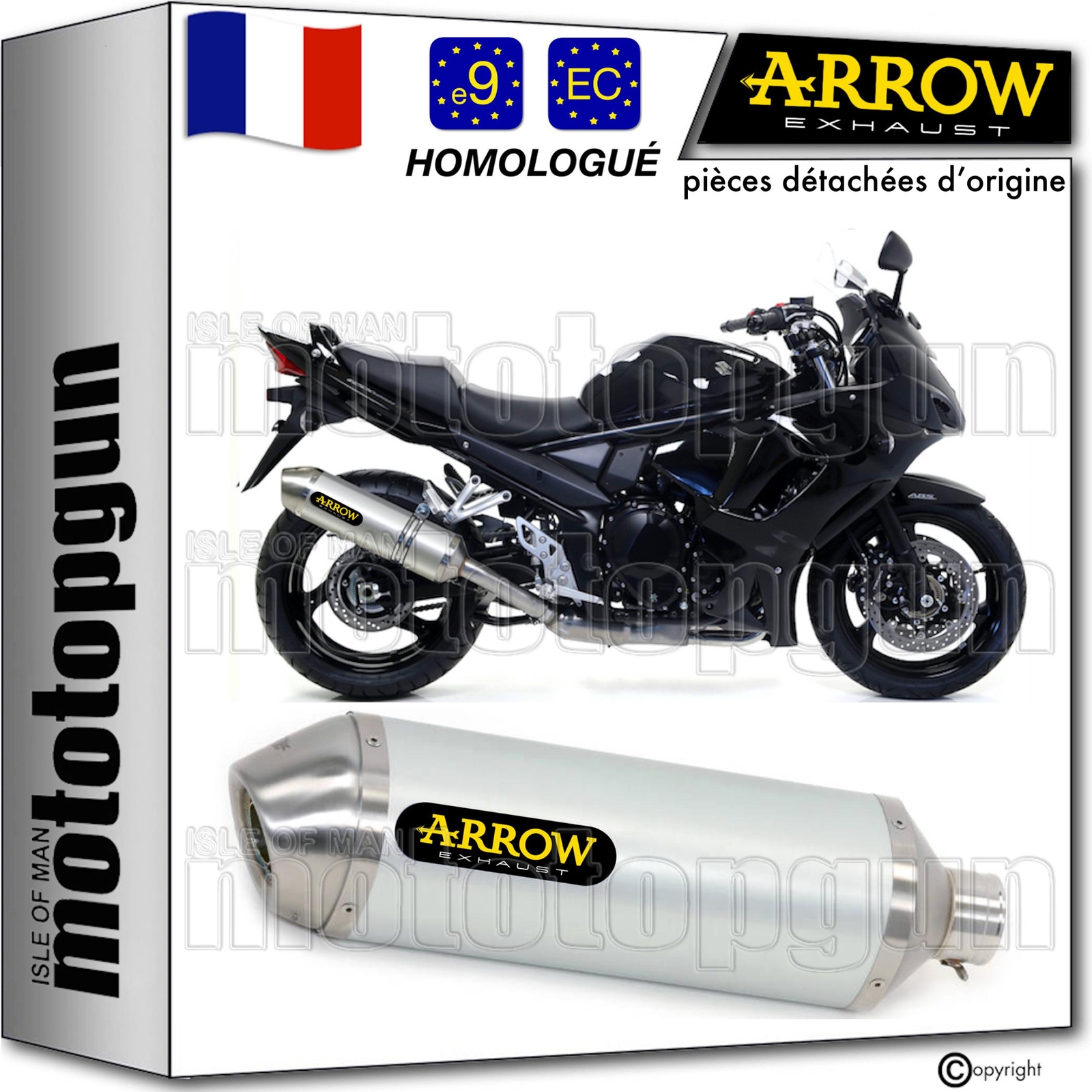Silencieux Arrow Race-Tech aluminium de haute qualite pour Suzuki GSX 1250 FA