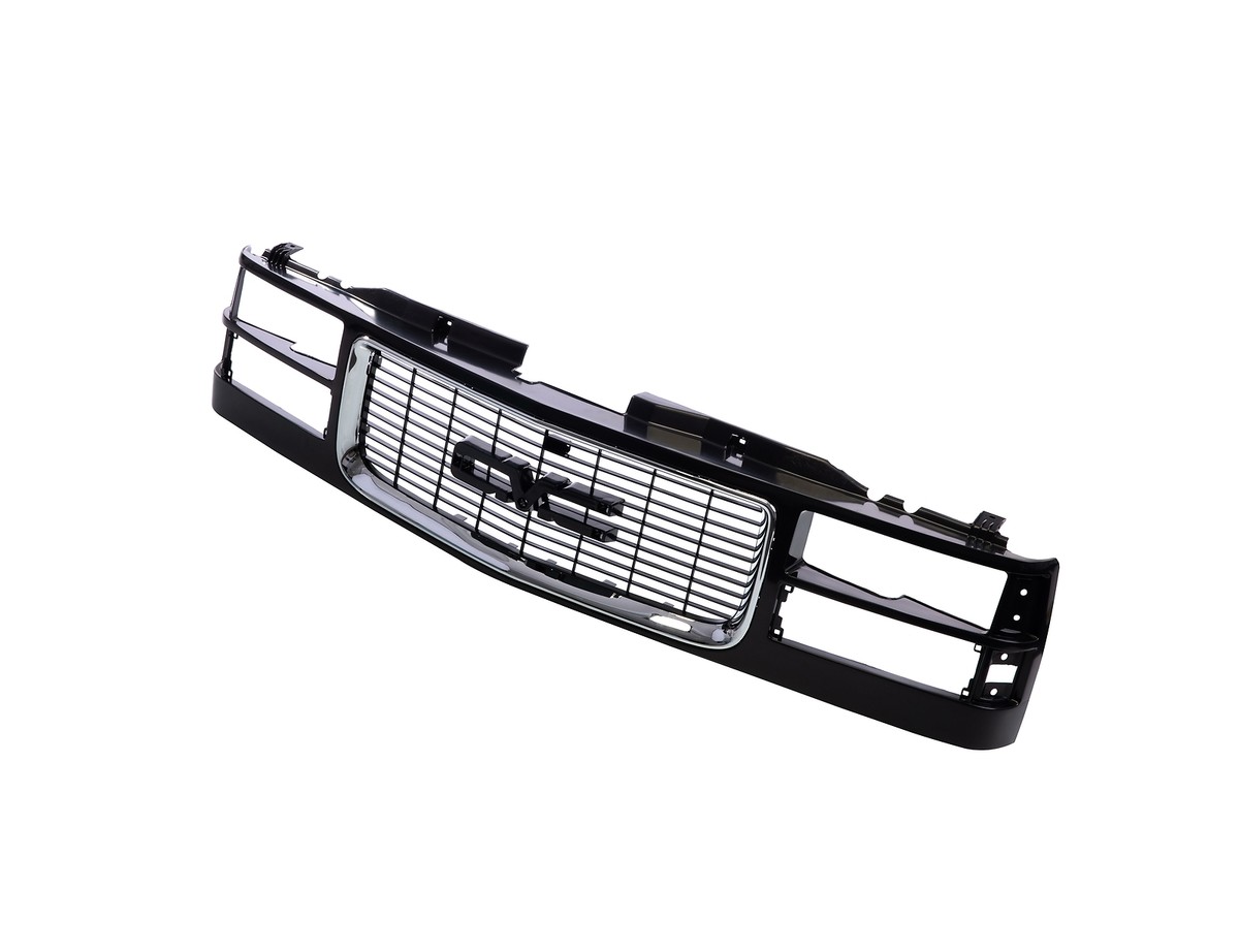 Chrome Surround Black Grille Fits Composite 1994-2002 GMC C/K 2500 
