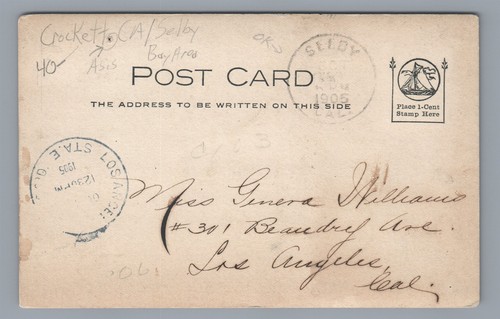RPPC Oil Well in CROCKETT CA SELBY California Bay Area 1905 Real Photo Postcard - Picture 2 of 2