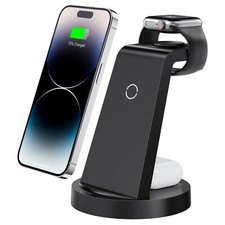 3 in 1 Charging Station for iPhone, Wireless Charger for iPhone 16e 16 15 14 ...