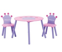 Kids Princess Table & 2 Chairs Set Girl Play Area Children Fun Nursery Furniture Kids Princess Table & 2 Chairs Set Girl Play Area Children Fun Nursery Furniture