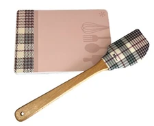 Erin Condren Cooking Gift Set: Plaid Recipe Notebook and Spatula