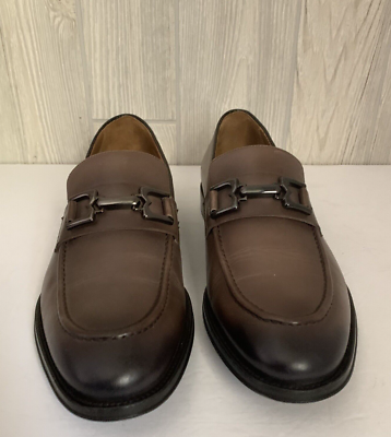 Bruno Magli Alpha Bit Distressed Leather Loafer Brown/Taupe  display picture 3