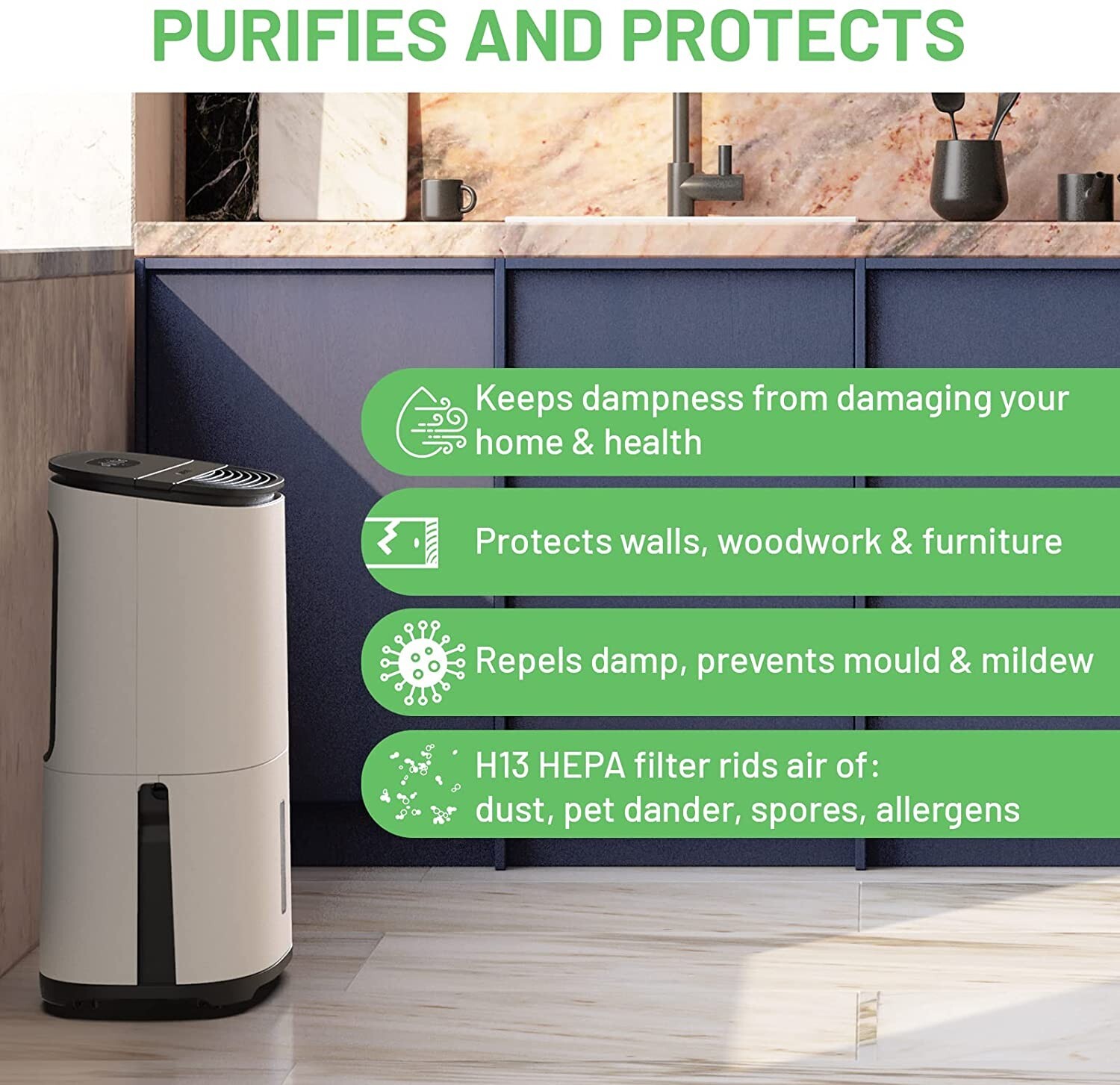 MeacoDry Arete® One 20L Dual Dehumidifier & HEPA Air Purifier for Homes