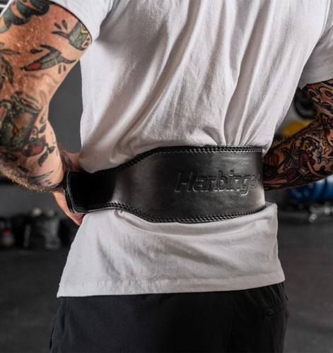 Harbinger Pro 7mm Leather Weight Lifting Belt - Black - Picture 9 of 14