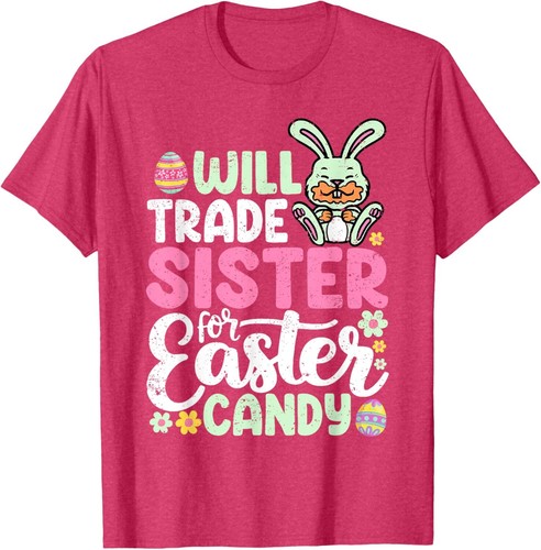 Will Trade Sister For Easter Candy Funny Boys Toddler Kids T-Shirt Hoodie - Picture 8 of 14