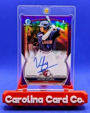 VICTOR IZTURIS  2023 BOWMAN CHROME 1ST PURPLE REFRACTOR AUTO #/250 💎 GEM MINT