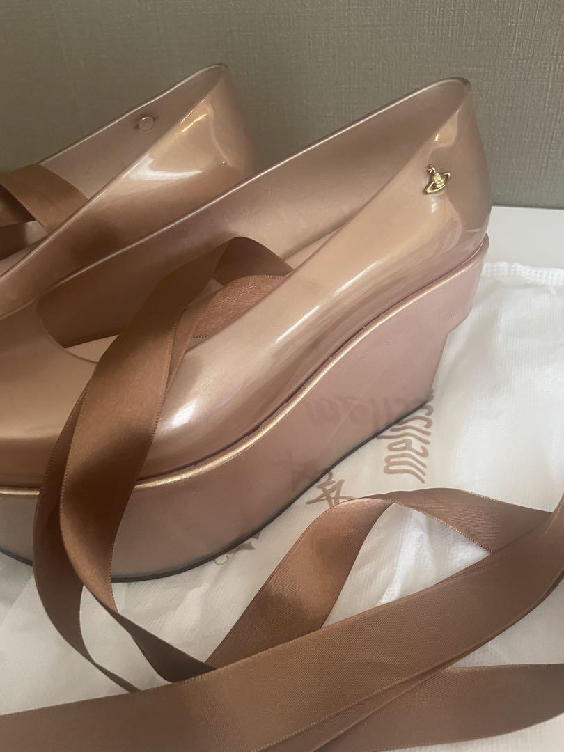 Vivienne Westwood + Melissa ヒール付ミュール グレー Vivienne Westwood x Melissa Sweet Love Grey Marble Orb