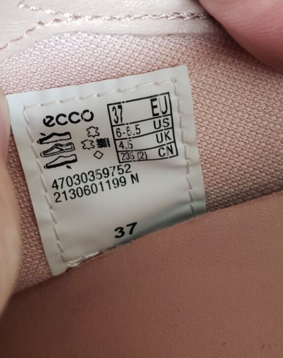 Ecco Soft 7 Women's Light Pink Lace Up Low Top Athletic Sneaker Size 6.5  EUR 37 image 10