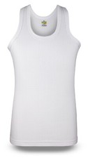SOFTY® Mens vest white sleeveless Thermal underwear ribbed winter interlock lot