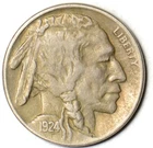 1924 P Buffalo Nickel - AU