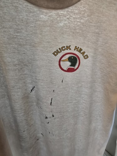 Vintage Sportswear Duck Head T-Shirt Mens Large L/S USA Sheer Thrashed 80's - Picture 4 of 17