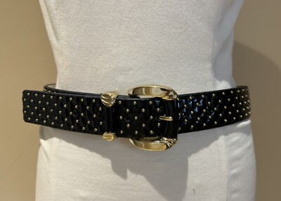 White House Black Market Women Size Small Black Gold Studded 