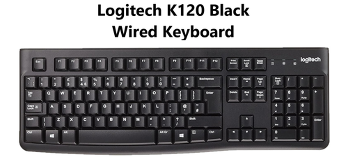 Logitech K120 USB Wired Keyboard Durable Plug & Play Compatible with PC, Laptop