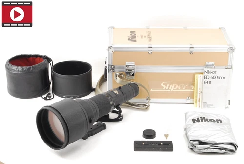 ▶︎ [NEAR MINT+ w/Trunk] Nikon Ai-s Nikkor 600mm f4 ED NEW Ais MF Lens From JAPAN