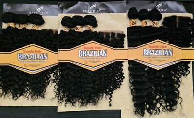 Beau Diva Kinky Curl French Deep Wave Echthaar mit Verschluss - 1er Pack Full Head