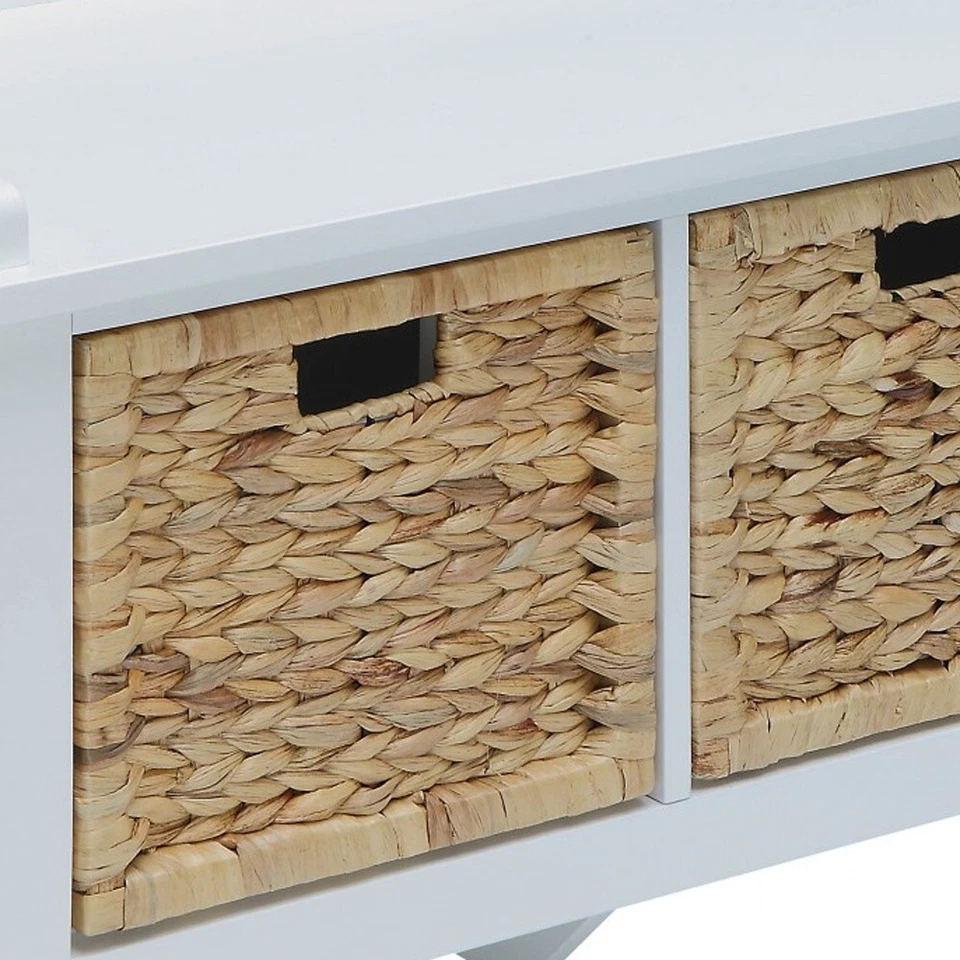 43-дюймовая белая скамья с ящиками - Изображение 3 из 4