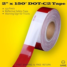 2"x150' DOT-C2 Reflective Safety Warning Conspicuity Tape Honeycomb Design Truck