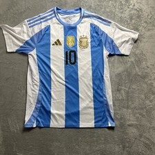 2022 World Cup Champions 3 Star Adidas Argentina Lionel Messi Jersey Shirt XL